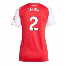 Arsenal William Saliba #2 Hemmatröja Dam 2025-26 Korta ärmar